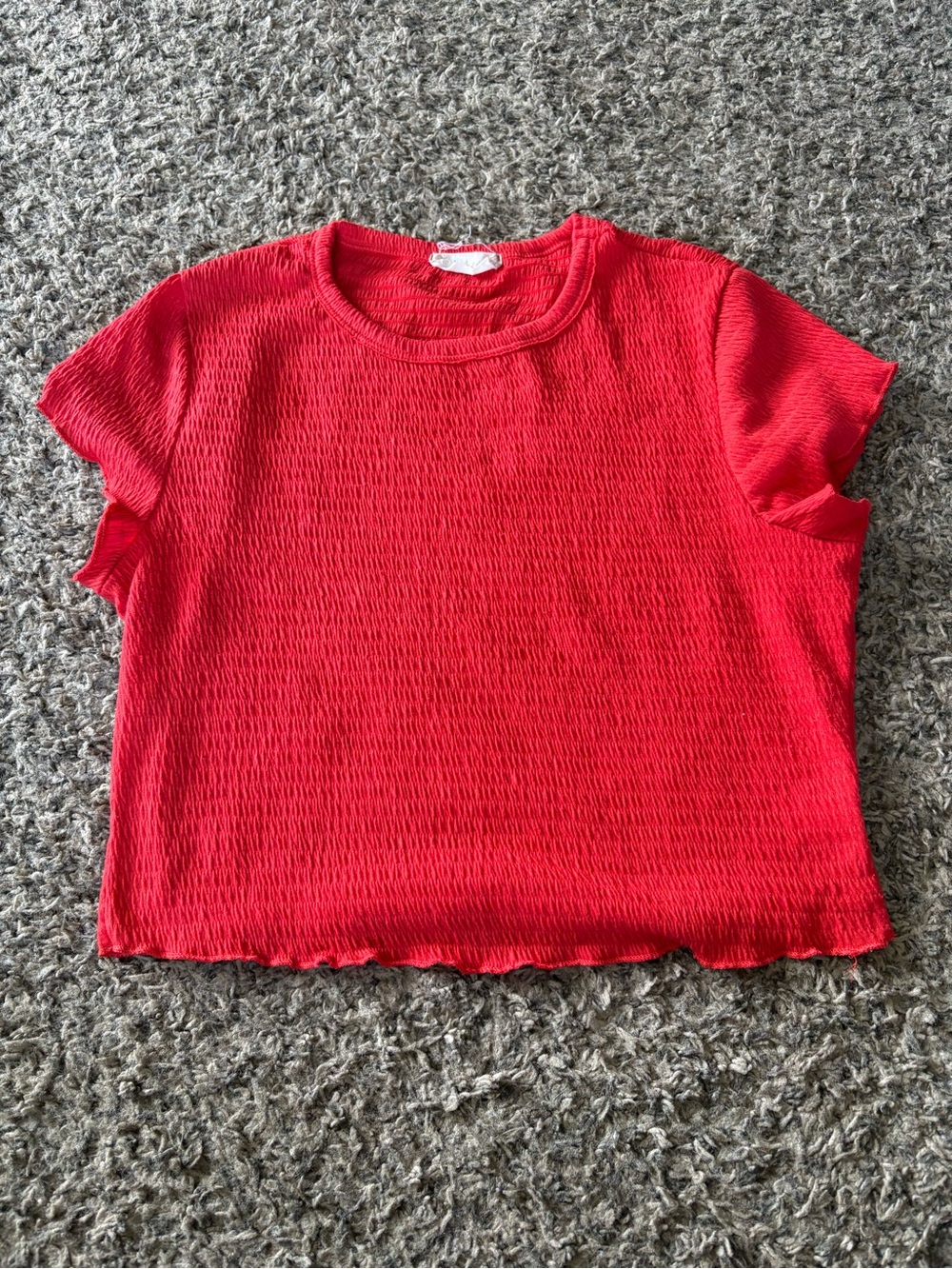 Altar'd State Red Textured Crop Top